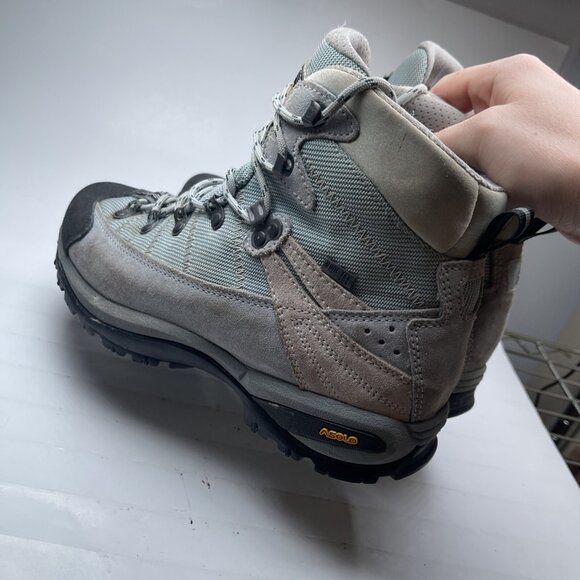 Asolo Gore Tex Voyager XCR Blue Tan Hiking Outdoors Trail Boots Womens Size 8.5 - Picture 7 of 16